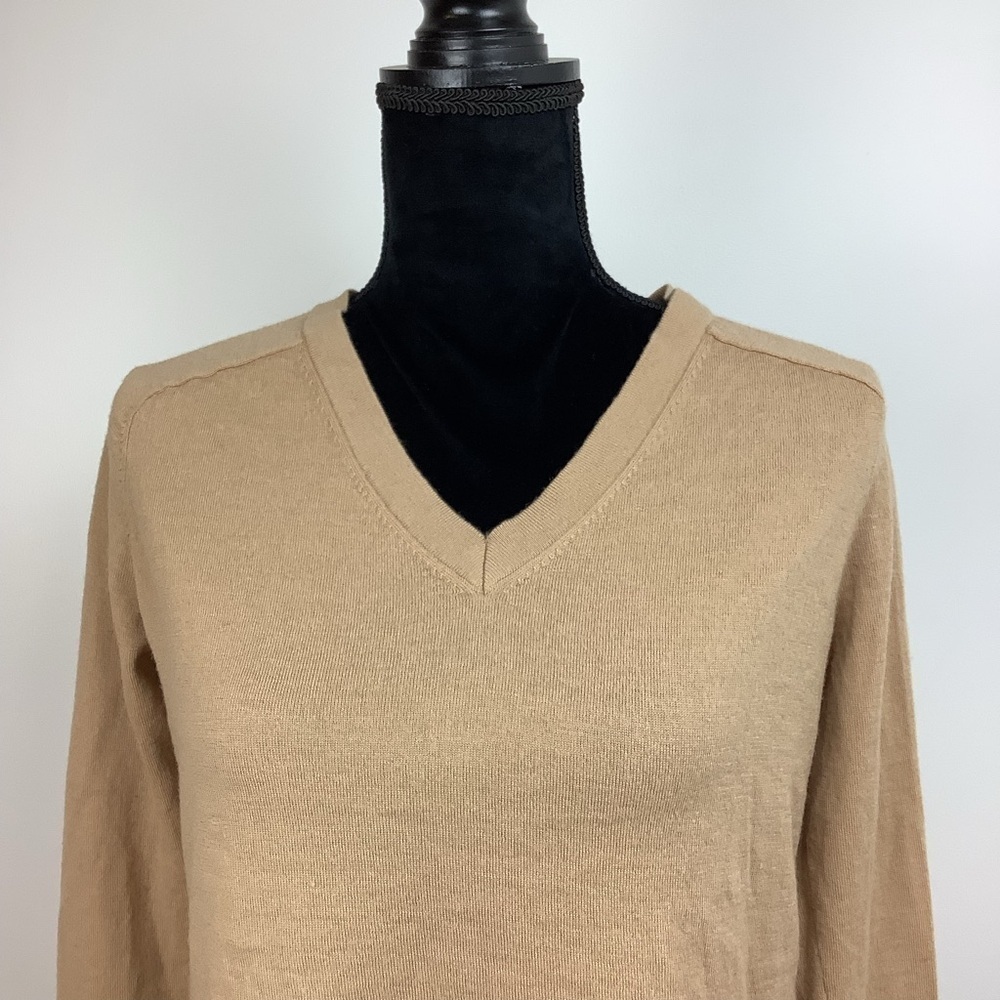 CLUB MONACO WOOL LATTE V NECK SWEATER S - Picture 3 of 7